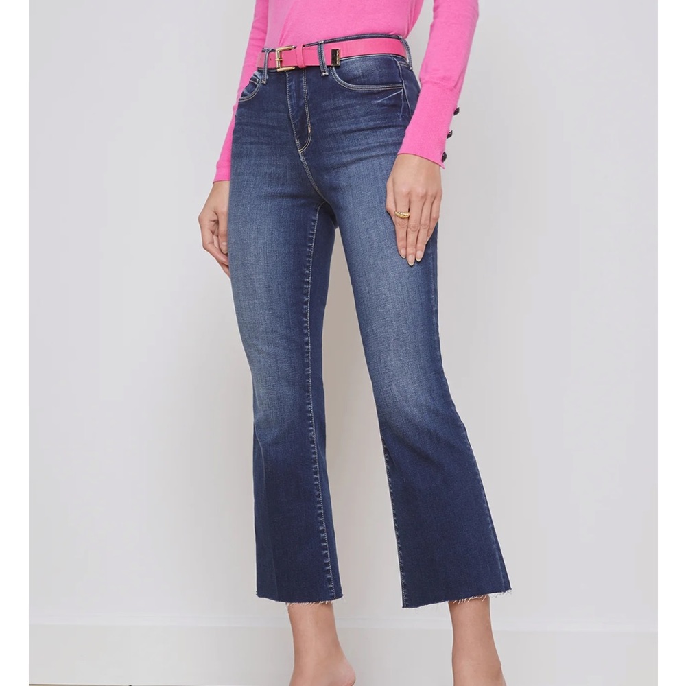 Authentic L’Agence Kendra Cropped Bootcut Jean. Size 25. Washed grey color.